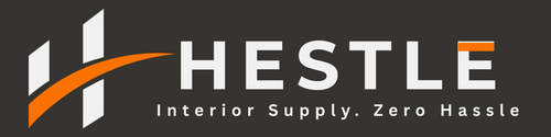 HESTLE logo with a stylized 'H' and text on a dark background
